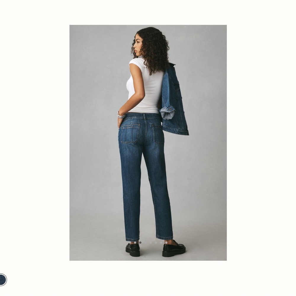 Pilcro The Wanderer Mid-Rise Relaxed Jeans in Barocay Wash - EUC